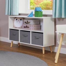 Liberty House Kids Storage Unit with Storage Bins - White