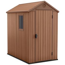 Keter Darwin Apex Brown Garden Storage Shed 4 x 6ft