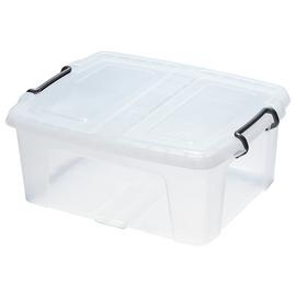 Strata Smart 24L Plastic Storage Boxes with Lid - Clear