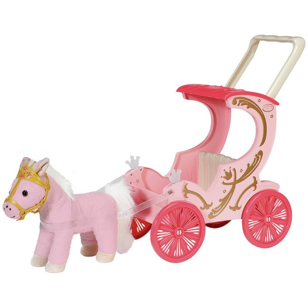 Ride on horse hot sale and carriage toy