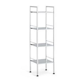 Habitat 4 Tier Bathroom Storage Shelf Unit - Chrome