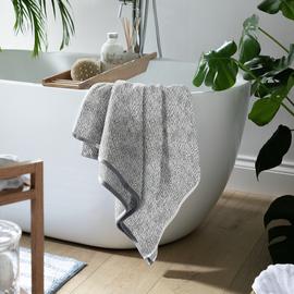 Habitat Marl Bath Towel - Black