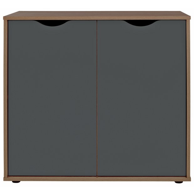 Buy HOME Berkeley Storage Cupboard Black and Walnut Effect at Argos