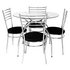 Hygena Lusi Glass Dining Table and 4 Chairs - Black