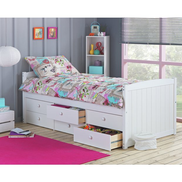 Buy Collection Lennox 6 Drawer Cabin Bed & Ashley MattressWhite at