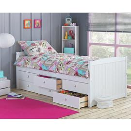 Argos Home Lennox White 6 Drawer Cabin Bed & Kids Mattress