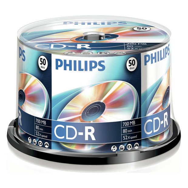 Buy Philips CDR Pack of 50 on a Spindle at Argos.co.uk Your Online