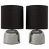 Argos Home Pair of Touch Table Lamps - Jet Black
