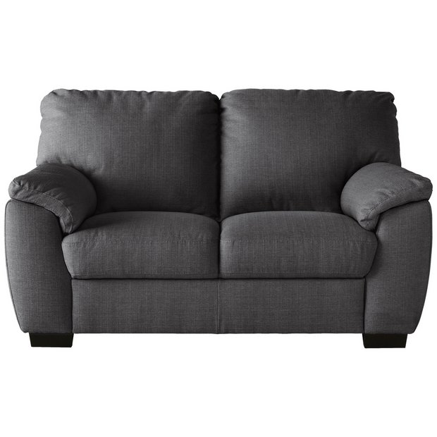 Buy Collection Milano 2 Seater Fabric Sofa Charcoal at Argos.co.uk