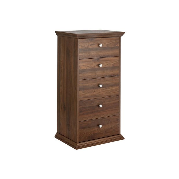 Buy HOME Canterbury 5 Drawer Chest Walnut Effect at Argos.co.uk