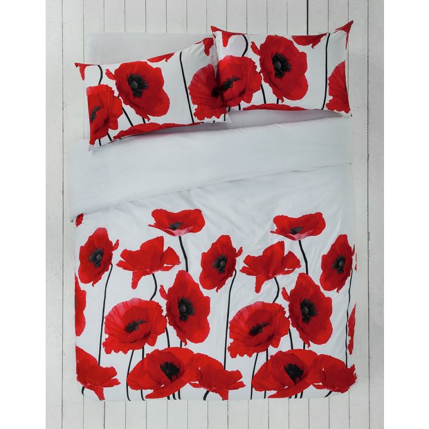 Buy HOME Fresh Poppies Bedding Set Kingsize at Argos.co.uk Your Online Shop for Duvet cover