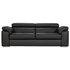 Argos Home Valencia 3 Seater Leather Sofa - Black