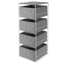 Argos Home 4 Drawer Woven Bathroom Storage Unit - Dove Grey