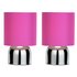 ColourMatch Pair of Touch Table Lamps - Funky Fuchsia