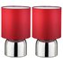 Argos Home Pair of Touch Table Lamps - Poppy Red