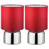 Argos Home Pair of Touch Table Lamps - Poppy Red