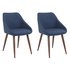 Argos Home Skandi Pair of Fabric Dining Chairs - Blue