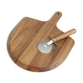 Habitat Industrial Acacia Wooden Pizza Board with Cutter