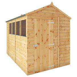 Mercia Shiplap 4 Glazed Windows Apex Shed - 10 x 6ft