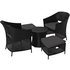2 Seater Rattan Effect Egg Patio Set with Cushions