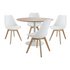 Habitat Lance Oak Veneer Table & 4 Jerry Chairs - White