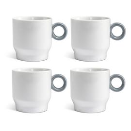 Designed by Sebastian Conran Set of 4 Coffee Cups - Grey