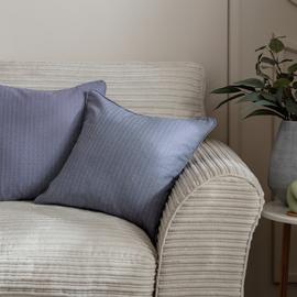 Habitat Herringbone Cushion Cover - 2 Pack - Blue