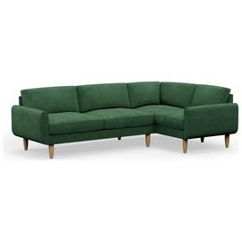 Hutch Slim Reversible Round Arm 5 Seater Sofa - Sage Green