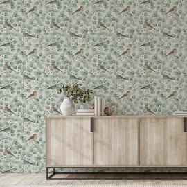 Arthouse Blossoms Green Wallpaper