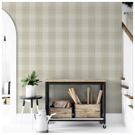 Arthouse Tartan Cream Wallpaper