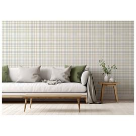 Arthouse Check Cream Wallpaper