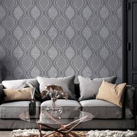 Arthouse Curve Charcoal Wallpaper