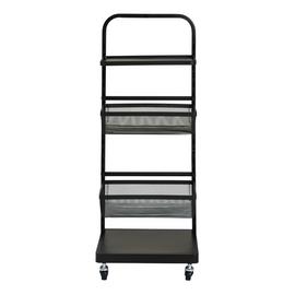 Argos Home Adjustable 3 Tier Kitchen Storage Trolley - Black