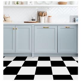Arthouse Checkboard Black n White Floor Tile Wallpaper