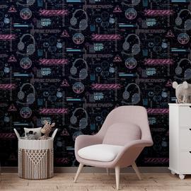 Arthouse Graphic Pink Wallpaper