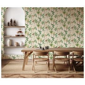Esselle Home Cotton Garden Green Wallpaper