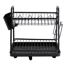 Argos Home 2 Tier Dish Drainer - Black