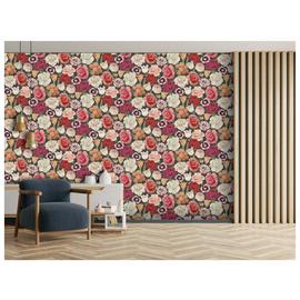 RHS Blooming Bouquet Black Wallpaper