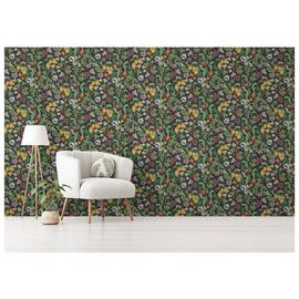 RHS Citrus N Vine Black Wallpaper