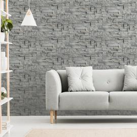 Arthouse Slate Wall Grey Wallpaper