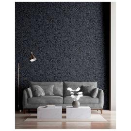 Arthouse Textured Marble Navy Silver Wallpaper