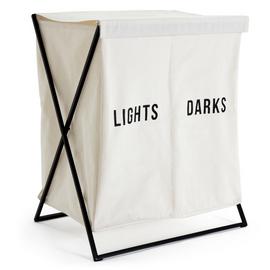 Habitat 52 Litre Double Canvas Laundry Bag - White
