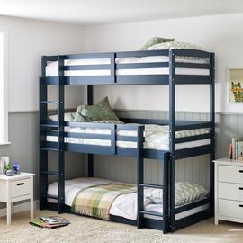 Argos Home Josie Triple Single Bunk Bed - Blue