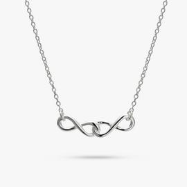 Revere Sterling Silver Double Linked Infinity Necklace