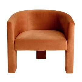 Argos Home Lazlo Velvet Chair - Orange