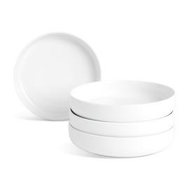 Habitat Riko Blate Set of 4 Porcelain Blates - White