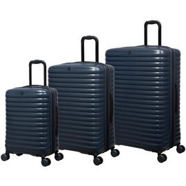 IT Luggage Speedbump 3pc 8 Wheel Hard Suitcase Set - Navy