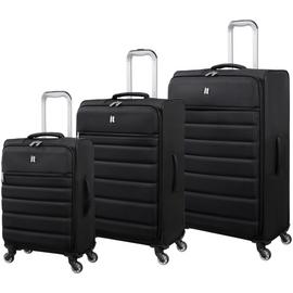 IT Luggage Striving 3pc 8 Wheel Suitcase Set - Black
