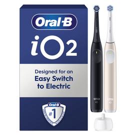 Oral-B iO2 Duo Pack Electric Toothbrush - Night Black/Pink