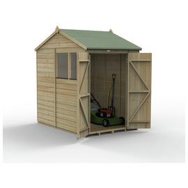 Forest Beckwood Shiplap 2 Windows Reverse Apex Shed - 7x5ft